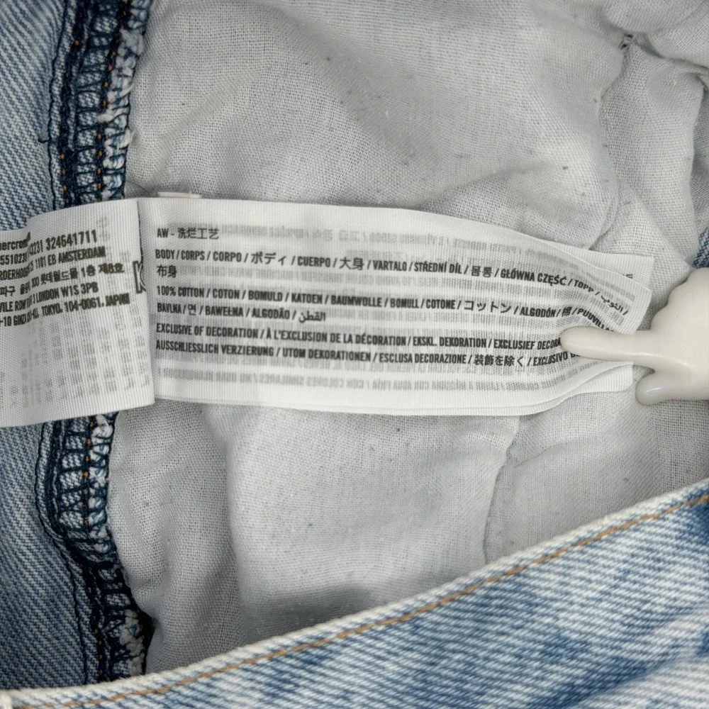Abercrombie & Fitch Carpenter Jeans Mens 28x34 Light Wash Baggy Rigid Denim Y2K